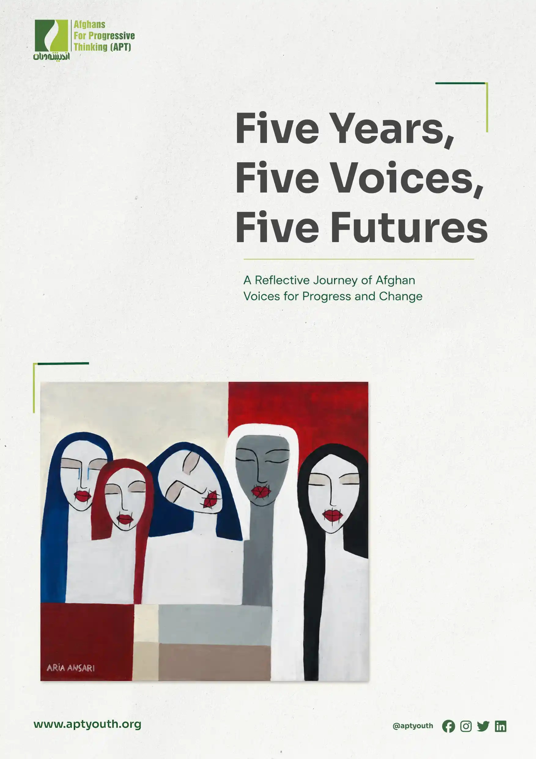 Cover of the PDF version Five Years, Five Voices, Five Futures